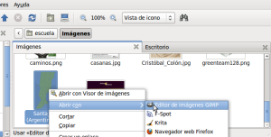 Pantallazo-Imágenes - Navegador de archivos